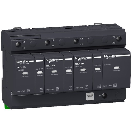 [SCH16332] Acti9 - parafoudre PRD1 25r débrochable - 3P+N - 3 16332