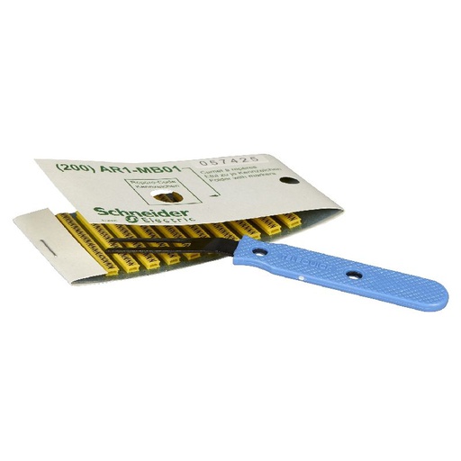 [SCHAR1MB01] AR1 - repère encliquetable - jaune - caractères A AR1MB01