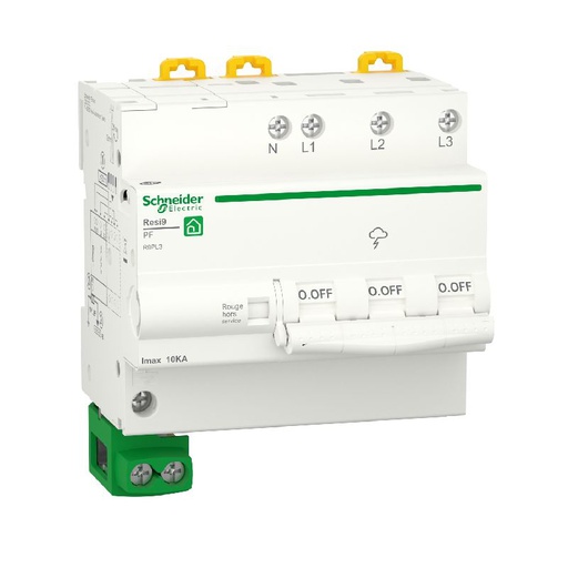 [SCHR9PL3] Resi9 - parafoudre - 10kA - 3P+N avec accessoires R9PL3