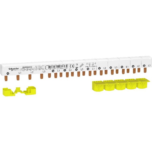 [SCHR9PXH413] Resi9 - peigne monobloc - 3P+N - 63A - 13 modules R9PXH413