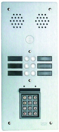 [URM7772/16C] Plaq Alu 6Mm 2R 16T + S30 Ecla Urmet 7772/16C