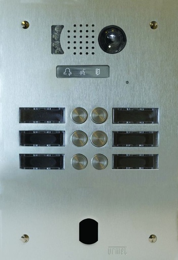 [URMV83/206] Plaque Video Alu 2R 6 Bp 2 Voice Urmet V83/206
