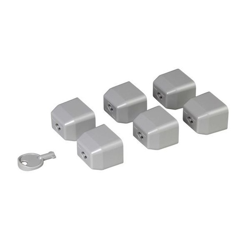 [LEG646895] Jeu De 6 Obturateurs Pour Prise C19 Et 1 Cle legrand 646895